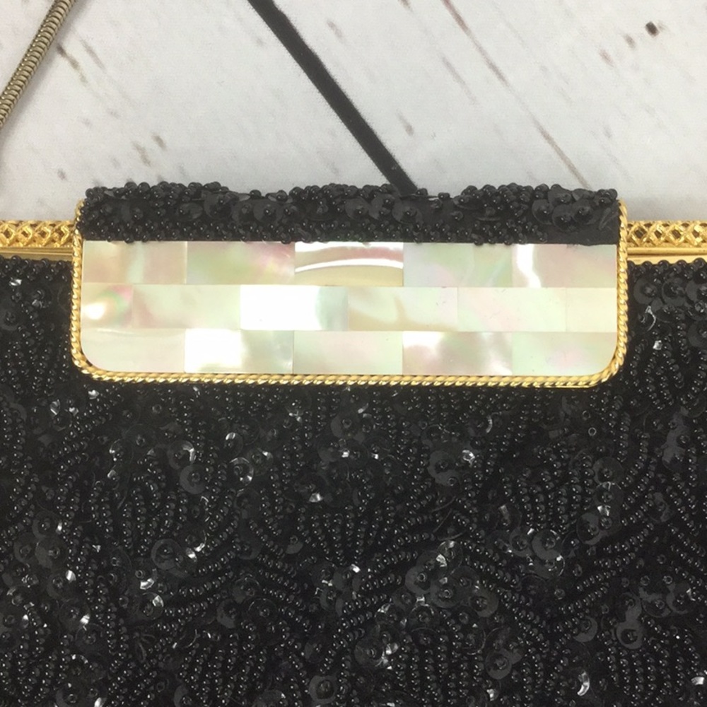 Vintage Vivant by Sarne Black Beaded Evening Bag - Picture 2 of 8